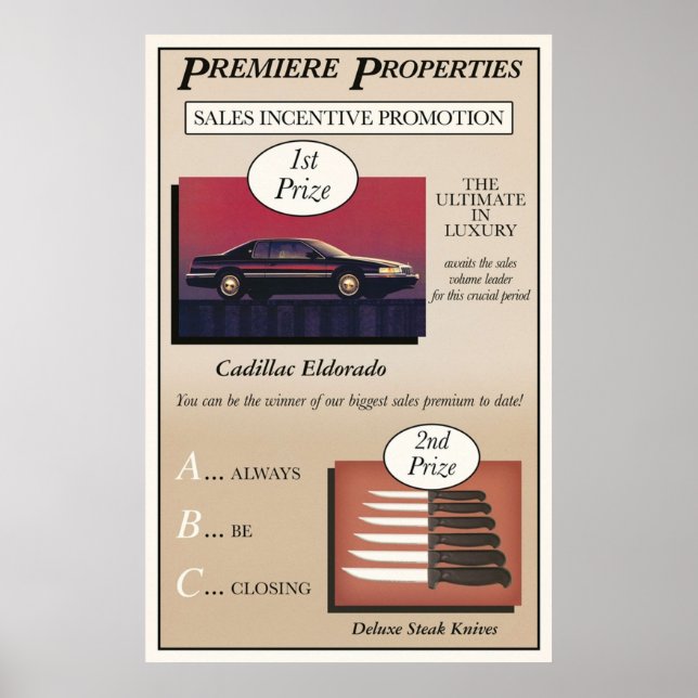 Glengarry Ross Sales Poster (Vorne)