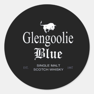 Glengoolie Blue Scotch Whisky Runder Aufkleber
