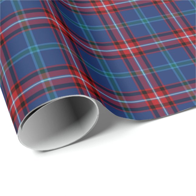 Glenn Clan Tartan Irish Kariert Pattern Geschenkpapier (Rolleneckpunkt)