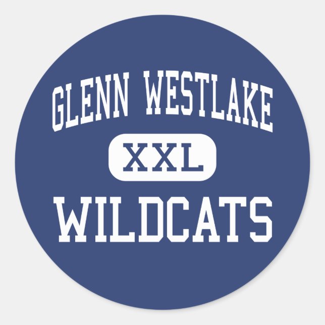 Glenn Westlake Wildcats Middle Lombard Runder Aufkleber (Vorderseite)