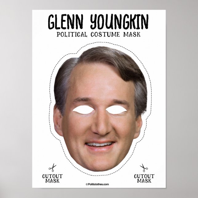 Glenn Youngkin-Kostümmaske Poster (Vorne)