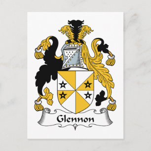 Glennon Familienwappen Postkarte