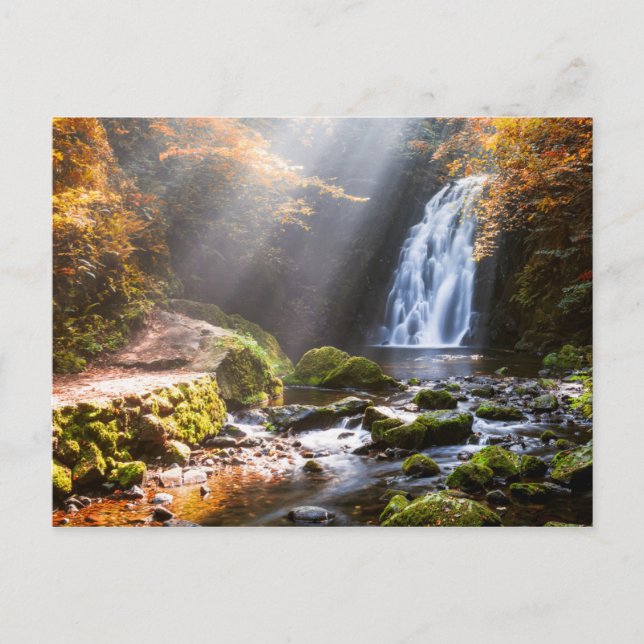 Glenoe Waterfall | Landkreis Antrim, Nordirland Postkarte (Vorderseite)