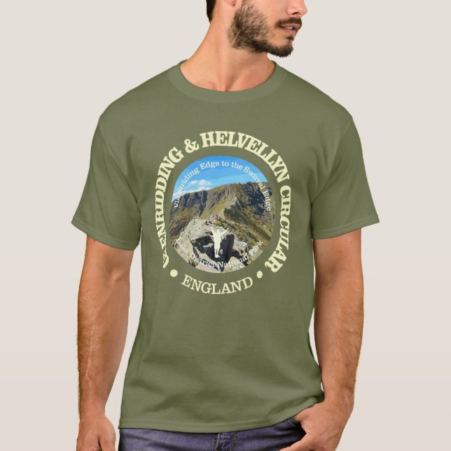 Glenridding & Helvellyn Circular Route (rd.) T-Shirt (Vorderseite)