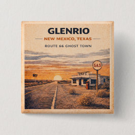 Glenrio Route 66 Geisterstadt Jacken Pin Button