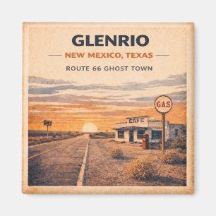 Glenrio Route 66 Geisterstadt-Kühlschrank-Souvenir Magnet