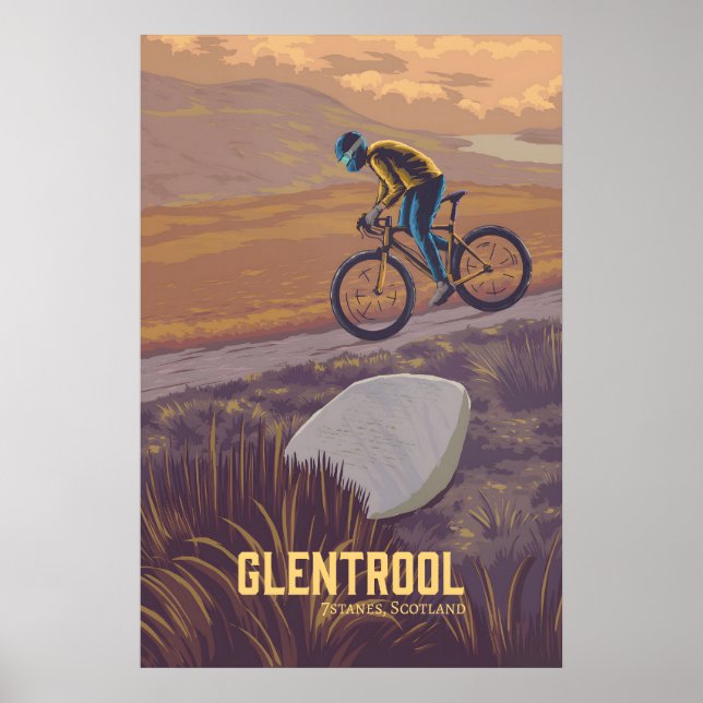 Glentrool Mountainbike-Reiseplakat Poster (Vorne)