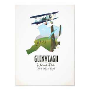 Glenveagh Nationalpark Irland County Donegal Karte Fotodruck