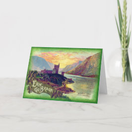 Glenveigh Castle Donegal Gold Kleeblatt Karte