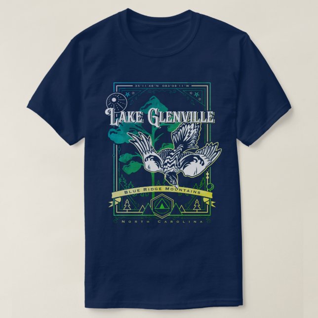 Glenville North Carolina Geobird T-Shirt (Design vorne)