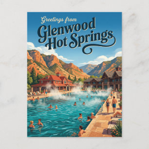 Glenwood Hot Springs Pool USA Postkarte