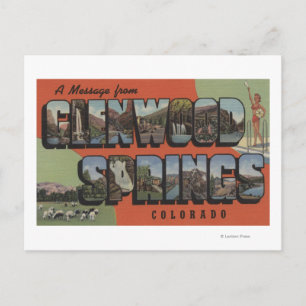 Glenwood Springs, Colorado - Große Buchstabenszene Postkarte
