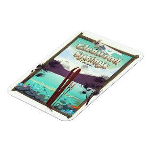 Glenwood Springs Colorado Ski Poster. Magnet