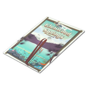 Glenwood Springs Colorado Skiposter. Notizblock