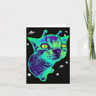 Glerp Glorp Lustige Außerirdische Katze Meme Gnarp Karte