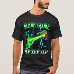 Glerp Glorp Lustige Außerirdische Katze Meme Gnarp T-Shirt