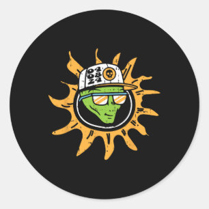Gles Total Solar Eclipse 8. April 2024 Totalität Runder Aufkleber