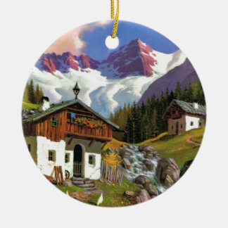Gletcherwelt, die Schweiz Keramik Ornament