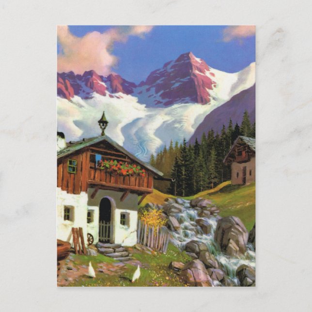 Gletcherwelt, Schweiz Postkarte (Vorderseite)