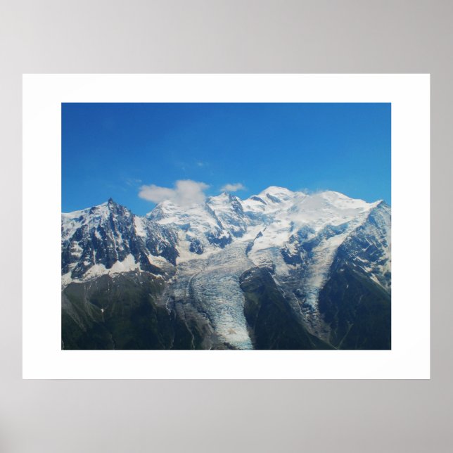 Gletscher auf dem Mont Blanc Poster (Vorne)