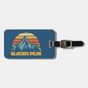 Gletscher-Gipfel Retro Türkis Gepäckanhänger