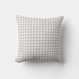 Gletscher-graues Gingham-Muster-Wurfs-Kissen Kissen