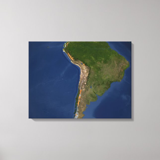 Gletscher in südamerikanischen Regionen Leinwanddruck (Vorderseite)