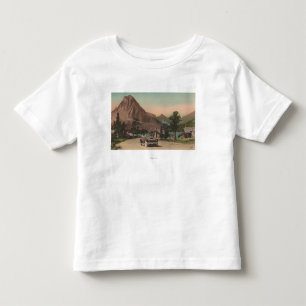 Gletscher, M.Ü. - Ansicht von zwei Chalets u. Mt. Kleinkind T-shirt