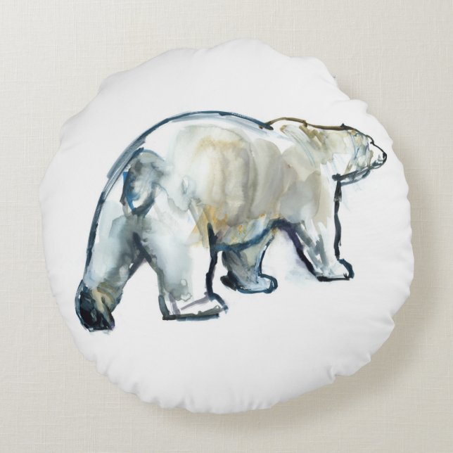 Gletscher-Minze Rundes Kissen (Rückseite)