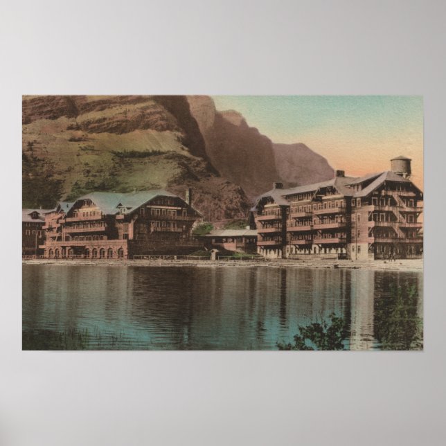 Gletscher, MT - Blick auf das vielseitige Gletsche Poster (Vorne)