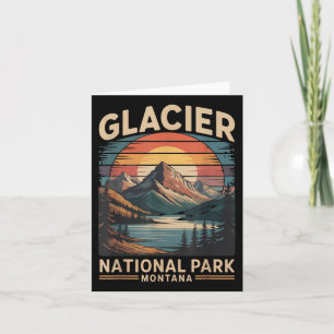 Gletscher-Nationalpark Bär Vintage Montana Wandern Karte