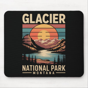 Gletscher-Nationalpark Bär Vintage Montana Wandern Mousepad