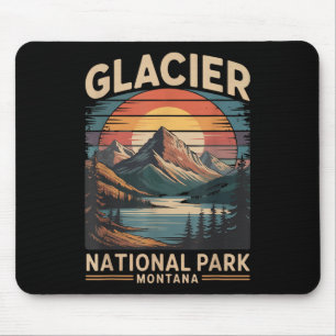 Gletscher-Nationalpark Bär Vintage Montana Wandern Mousepad