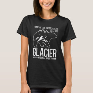 Gletscher-Nationalpark Grizzlybär-Wanderurlaub T-Shirt