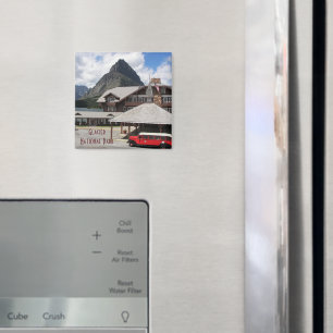 Gletscher-Nationalpark-Häuschen-Foto Magnet