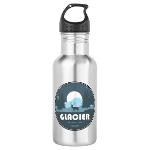 Gletscher-Nationalpark-Hirsch Edelstahlflasche