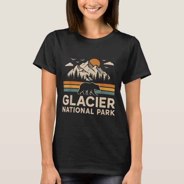 Gletscher Nationalpark Montana Wandern neben dem W T-Shirt (Vorderseite)