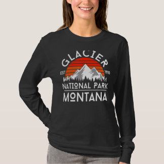 Gletscher-Nationalpark Montana Wanderung Outdoor V T-Shirt