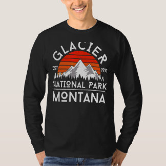 Gletscher-Nationalpark Montana Wanderung Outdoor V T-Shirt