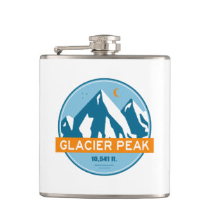 Gletscher-Peak Washington Sterne Mond Flachmann