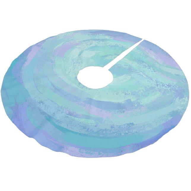 Gletscher Polyester Weihnachtsbaumdecke (Schrägansicht)