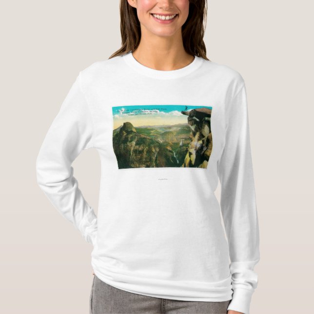 Gletscher-Punkt, halbe Haube und Yosemite-Tal T-Shirt (Vorderseite)