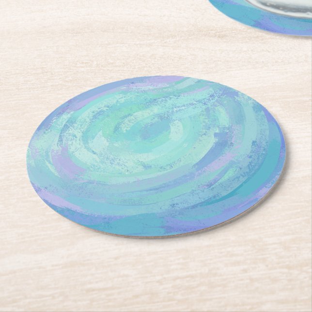 Gletscher Runder Pappuntersetzer (Angewinkelt)