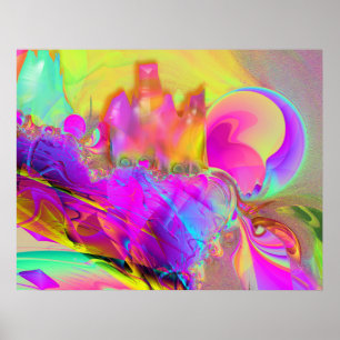 Gletscher-Stadt Poster