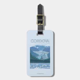 Gletscher-Szene - Cordova, Alaska Gepäckanhänger