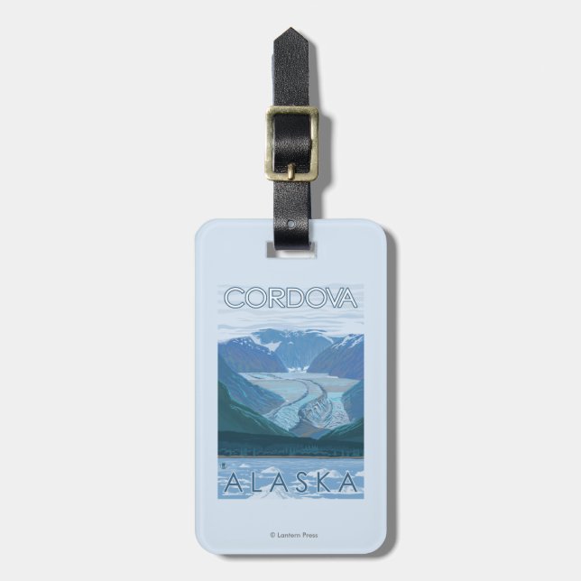 Gletscher-Szene - Cordova, Alaska Gepäckanhänger (Vorderseite vertikal)
