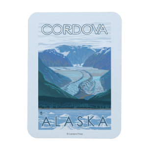Gletscher-Szene - Cordova, Alaska Magnet