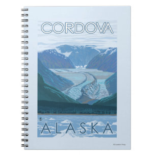 Gletscher-Szene - Cordova, Alaska Notizblock