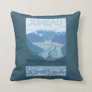 Gletscher-Szene - Juneau, Alaska Kissen