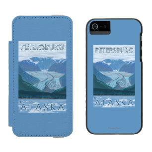 Gletscher-Szene - Petersburg, Alaska Incipio Watson™ iPhone 5 Geldbörsen Hülle